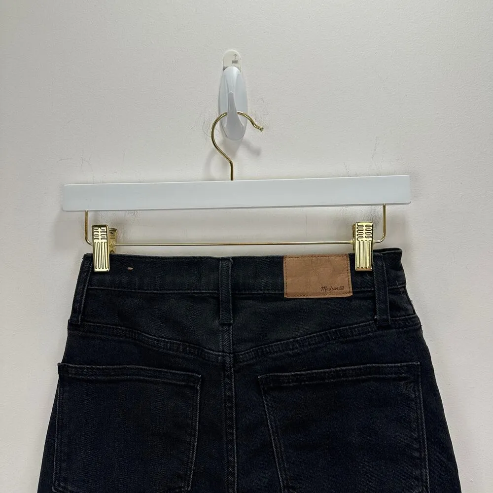 Madewell Classic Straight Jeans Lunar Wash Black High Rise Stretch Denim US 24 - Image 12