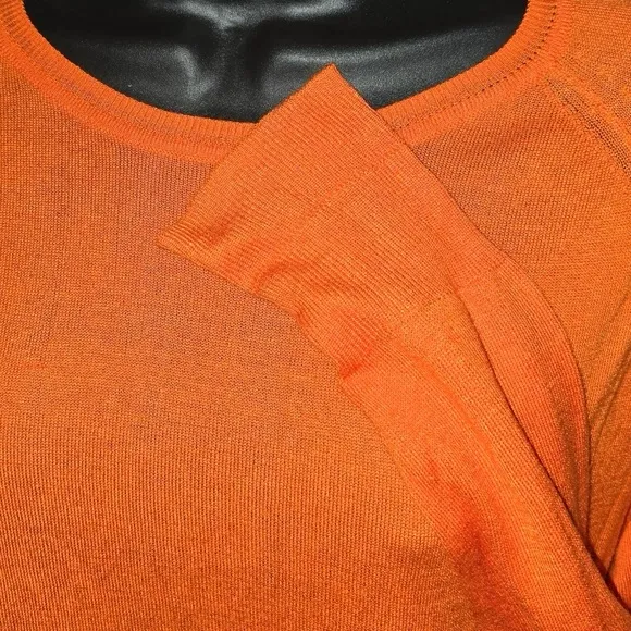 Zara Knit Vibrant Orange Knit Top Size Medium - Image 5