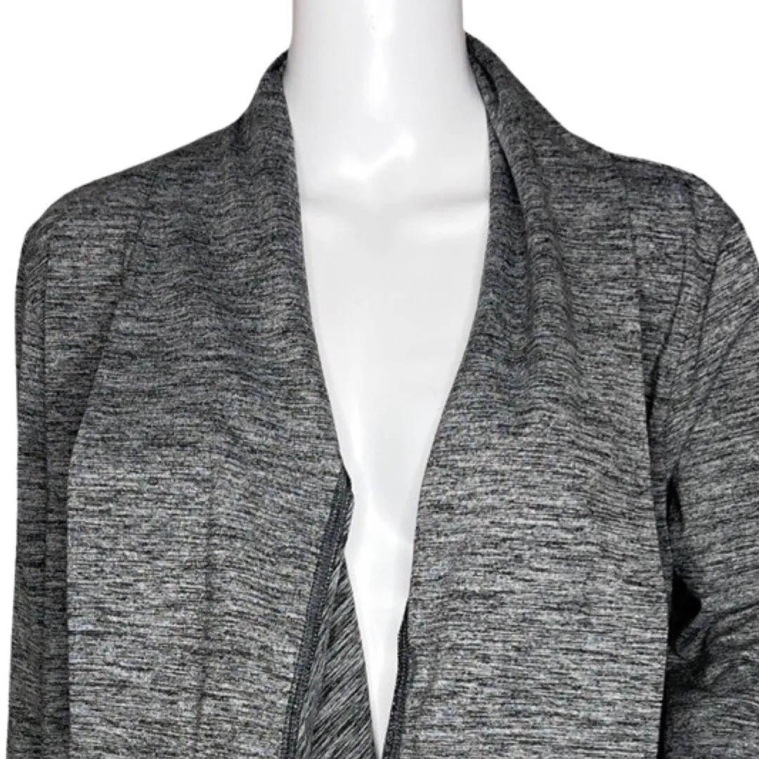 Nike Dri-FIT Gray Waterfall Cardigan Womens S‎ Open Front Jacket Thumbholes Yoga - Image 5