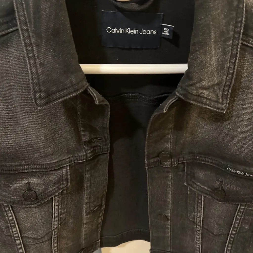 Calvin Klein black denim jacket new without tags size small - Image 2