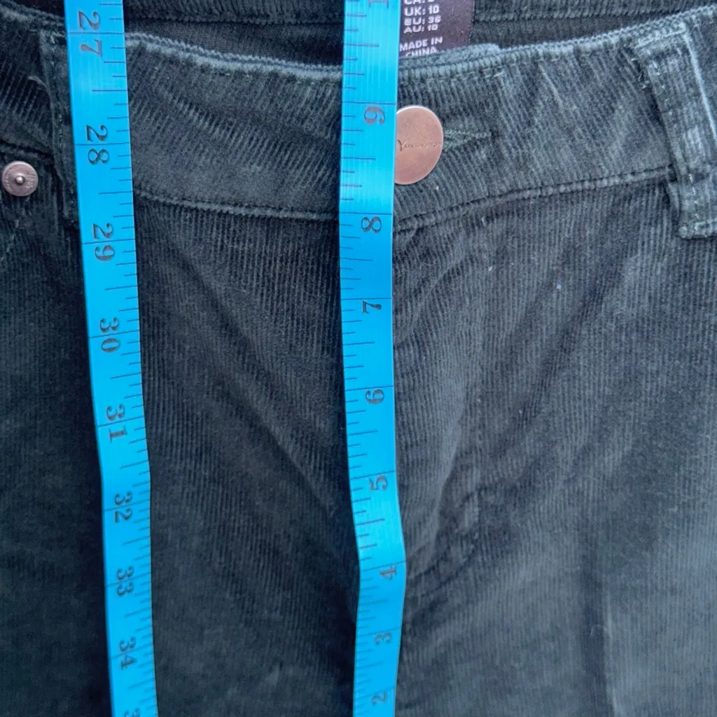 JNY Jones New York Dark Green Corduroy Straight Leg Pants Size 6 - Image 6