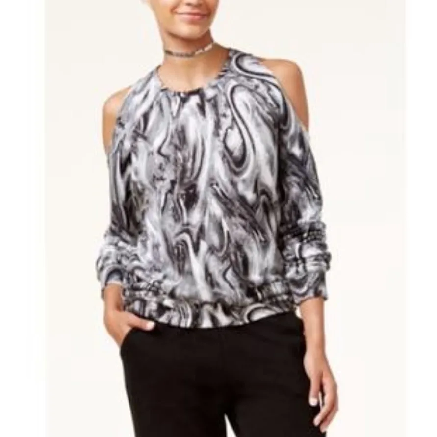 Material Girl Active Cold-Shoulder Sweatshirt (M) - Image 8