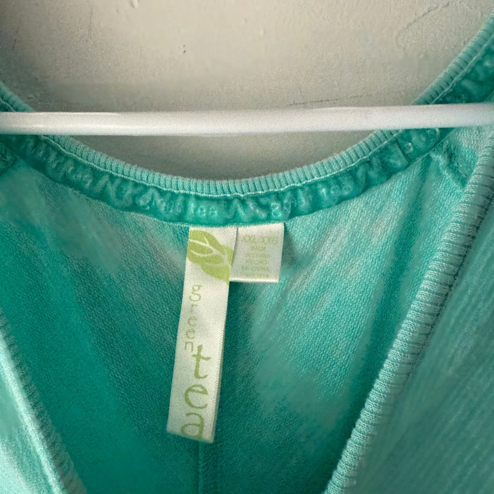 Green Tea Spearmint Long Sleeve Pullover Top XXL High Low Hem Sweater - Image 2