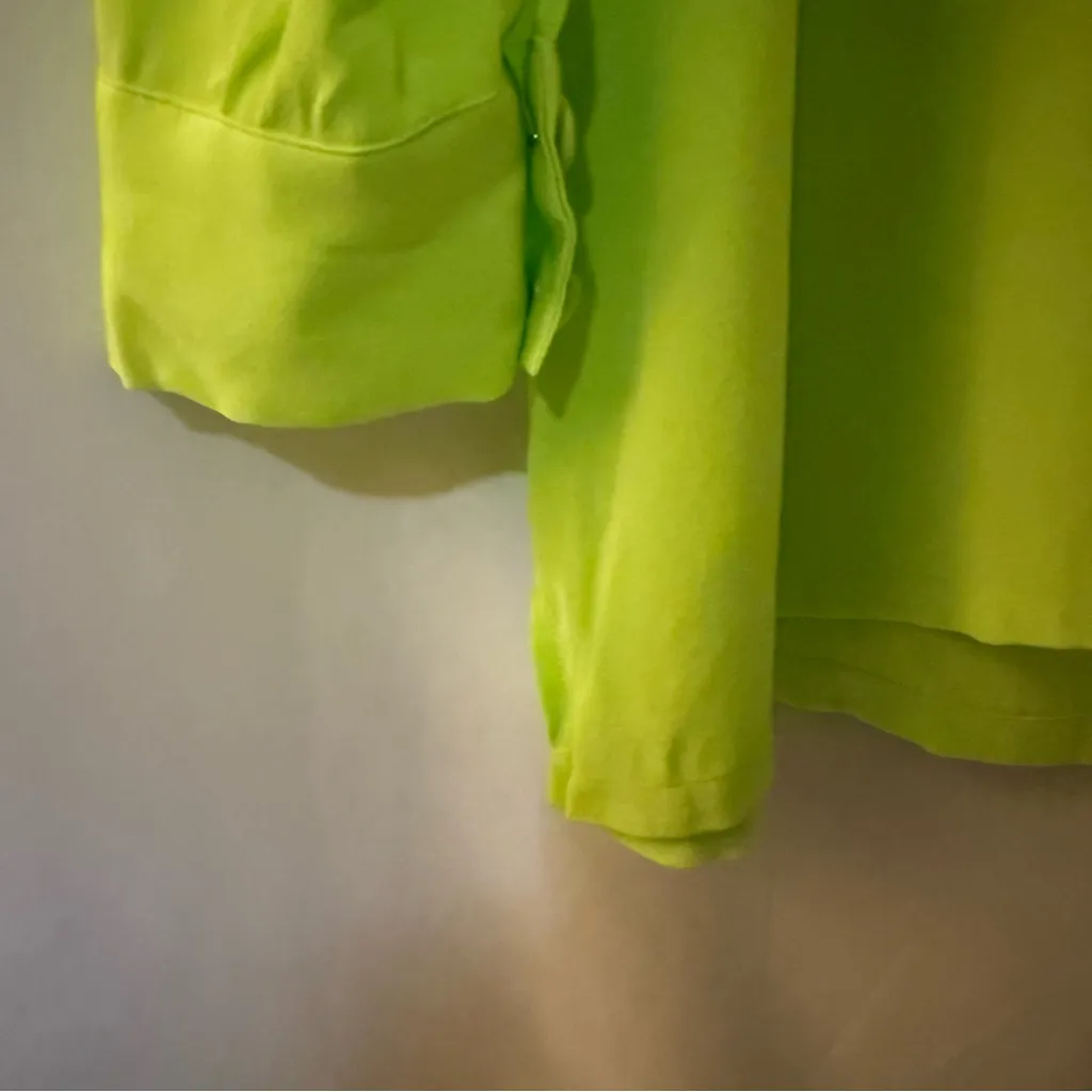 NWT LOVERS + FRIENDS Strand Shirt in Neon Lime Green Size XL - Image 8