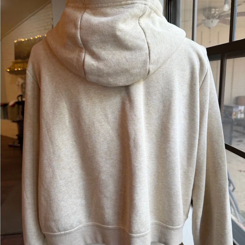 Nike Cream Cropped Hoodie - Image 7