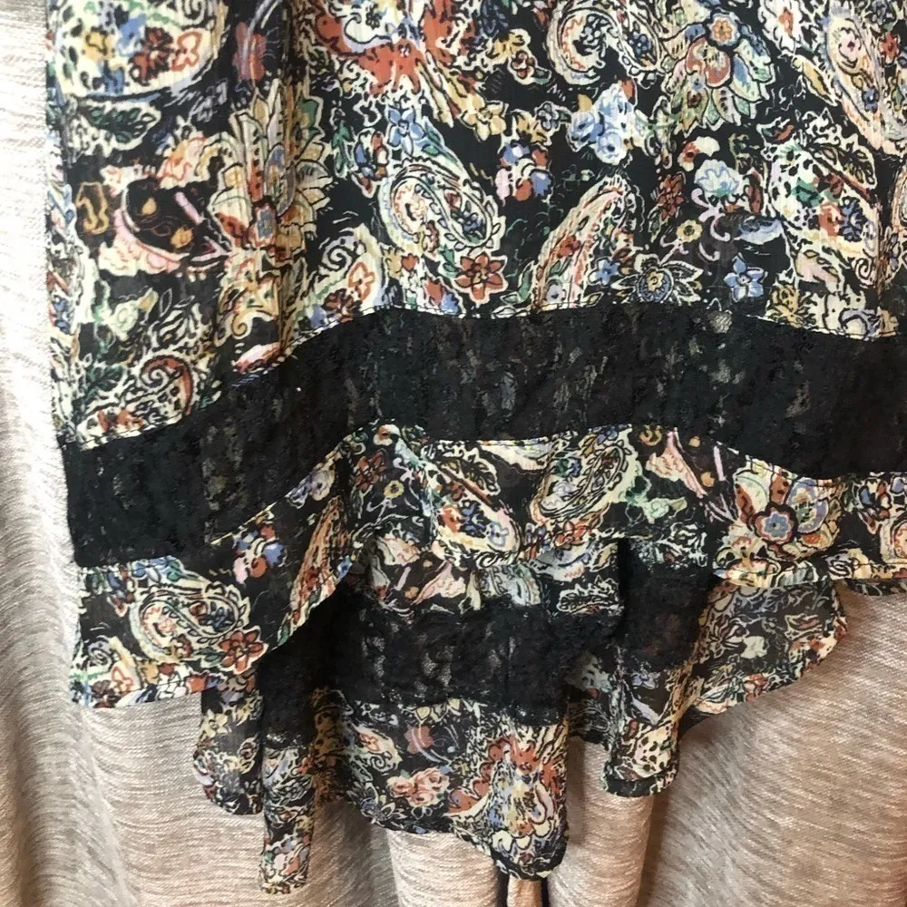 Band Of Gypsies Long Sleeve Floral Bohemian Dress - Image 4