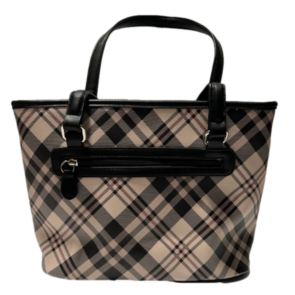 Giani Bernini Saffiano Plaid Medium Size Bag with Double Shoulder Straps - Image 3