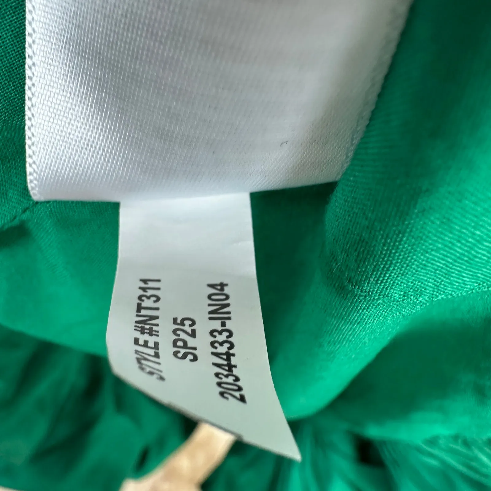 Madewell The Melody Bubble Hem Smocked Midi Dress Poplin Verdant Green Large NWT - Image 13