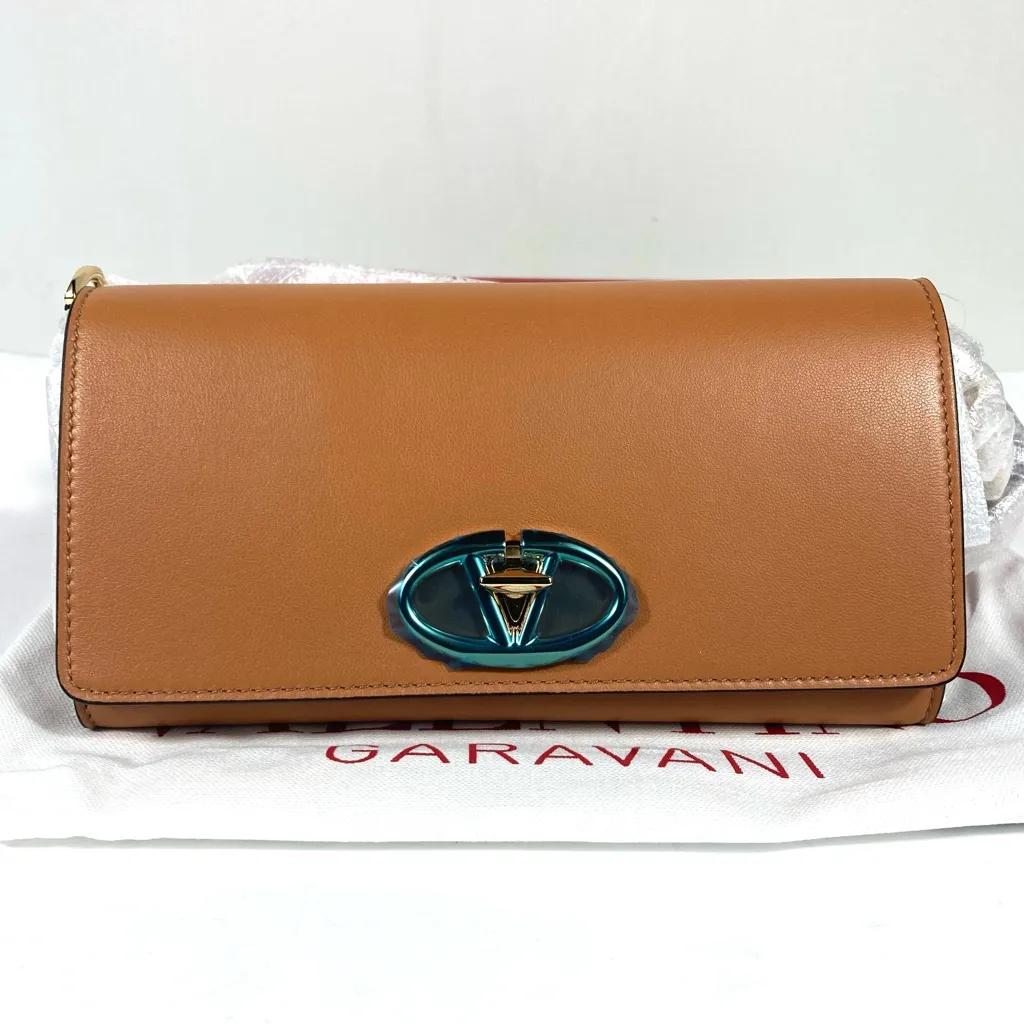 Valentino Garavani VLOGO Bold Wallet On A Chain Almond Beige NEW 5W2P0AD9ZFJ - Image 4