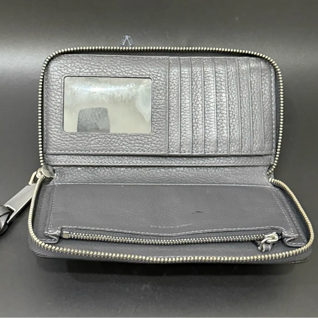 MARC JACOBS New York Gray The Leather Continental Wallet Zip Around Wallet - Image 3