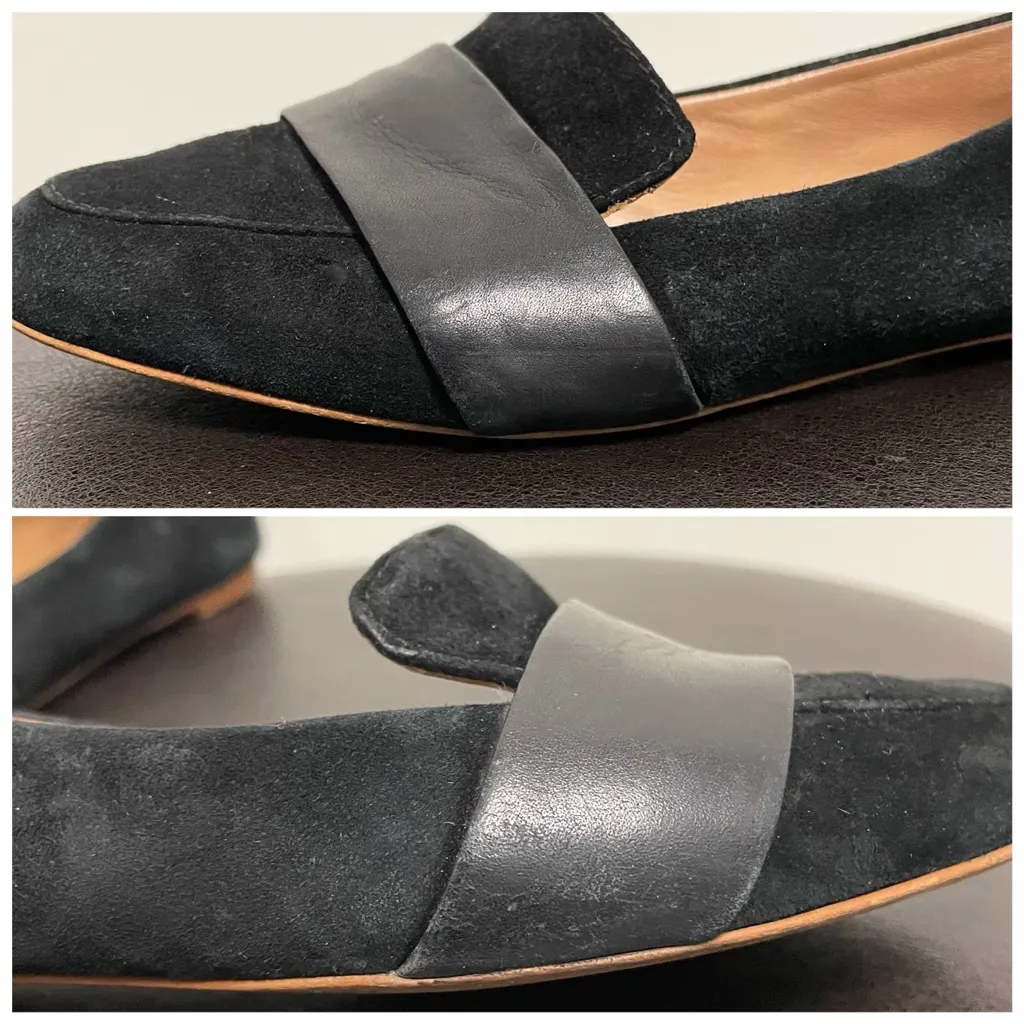 Ugg Black Jonette Suede Leather Flats 6 Almond Toe *No Box* - Image 10