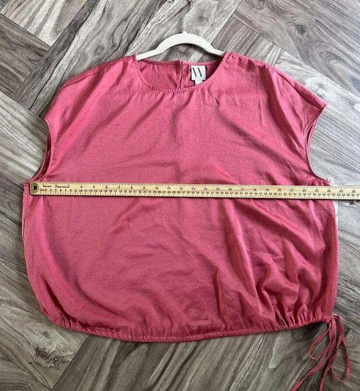 WORTHINGTON WOMENS SLEEVELESS SLATE ROSE TOP PLUS Size XL - Image 5