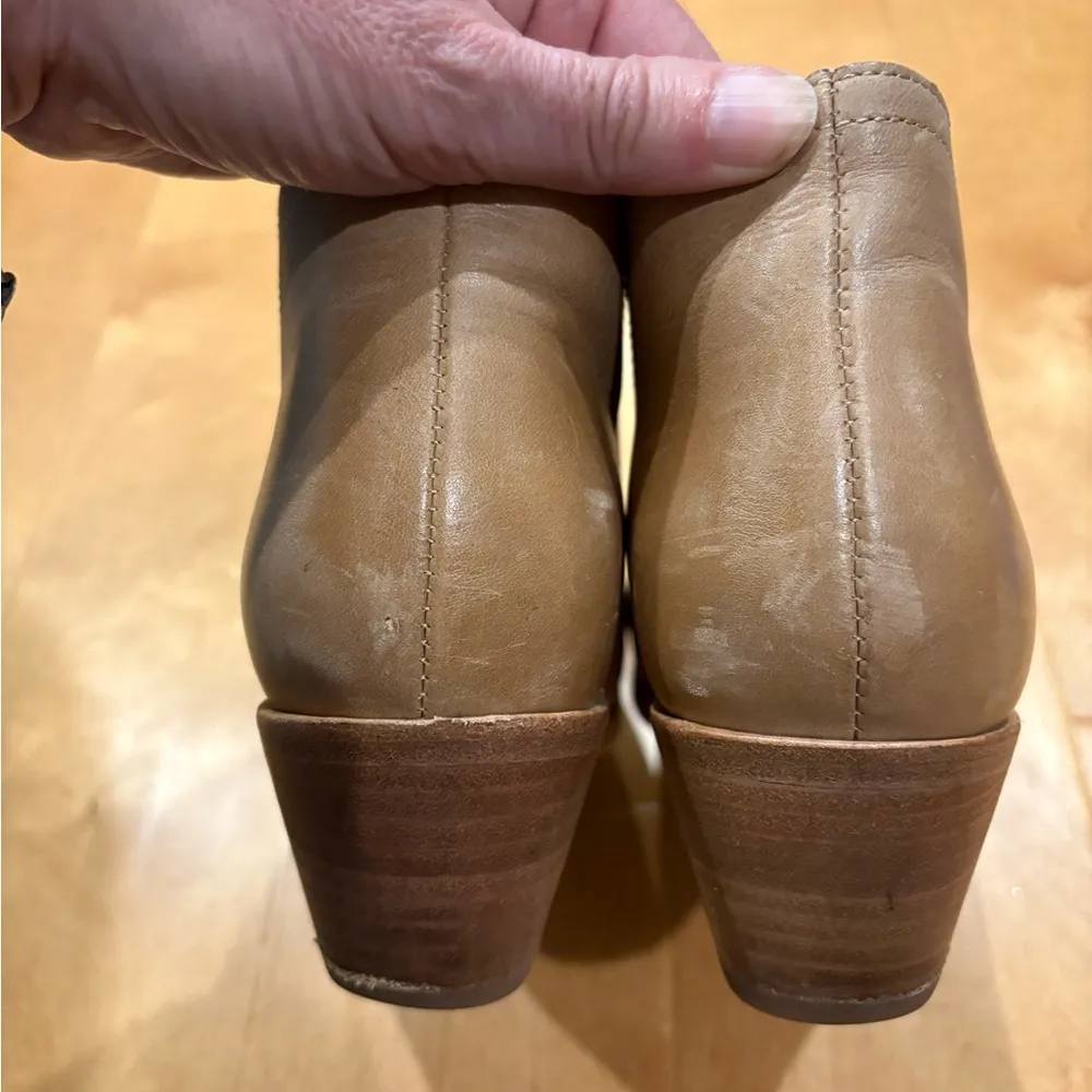 Nisolo Anthropologie Mia booties ankle boots tan leather 7.5 - Image 4