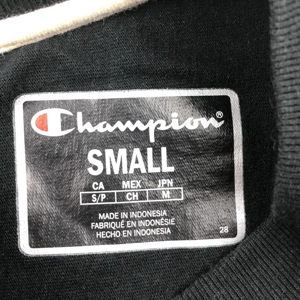 Champion: Black Long Sleeve Cropped Tee - Image 4