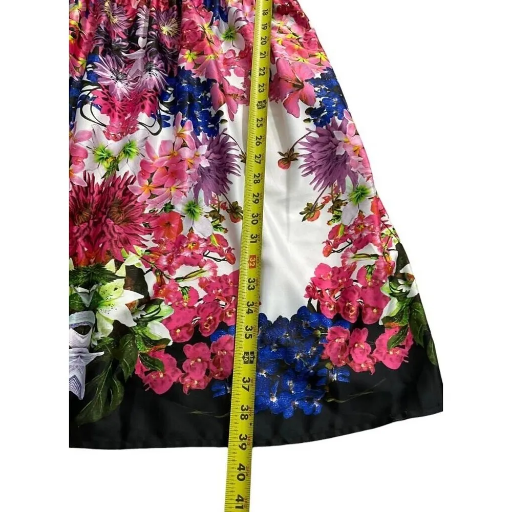 Liz Claiborne Women Size 14 Floral Dress Pink Sleeveless 28-170 - Image 6