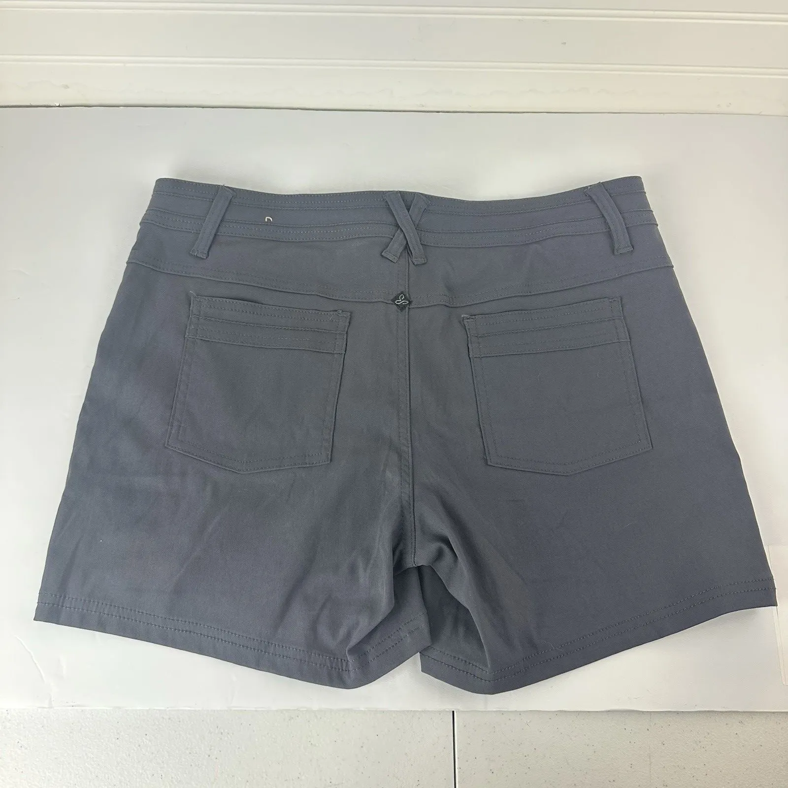 Prana Olivia Shorts Stretch Outdoors Camping Travel Hiking Gray Women's Size 12 - Image 3