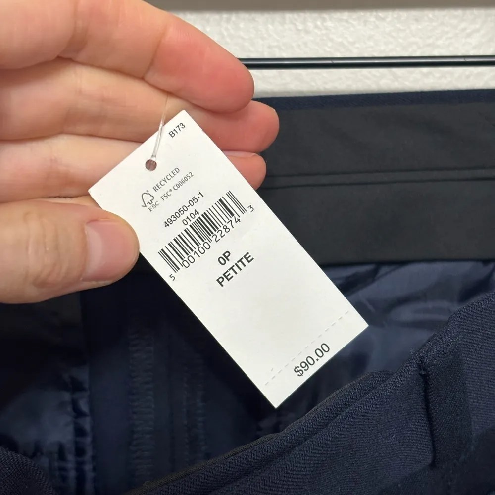 NWT Banana Republic The Modern Sloan Pant in Navy - Size 0 Petite - Image 7