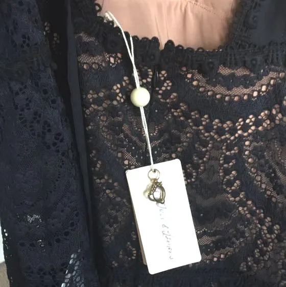 Bridget Black Lace Off The Shoulder Dress - Image 4