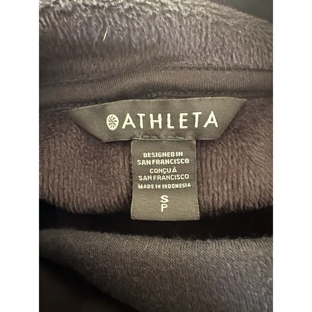 Athleta Cozy Karma Twist Sweatshirt Size S Black Long Sleeve Activewear Cozy - Image 6