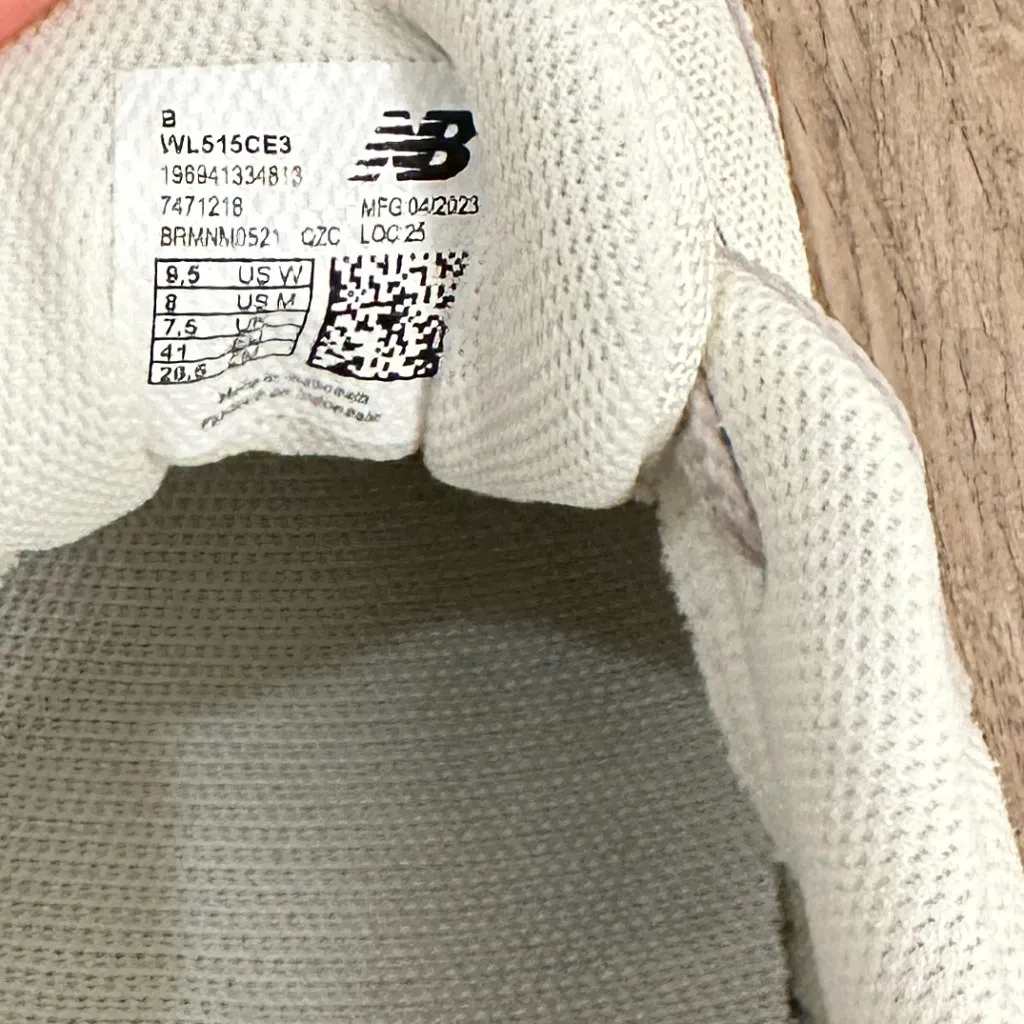 NEW BALANCE 515 V3 Classics Women's Shoes in White Frosted Glass Size US 9.5 - Image 7