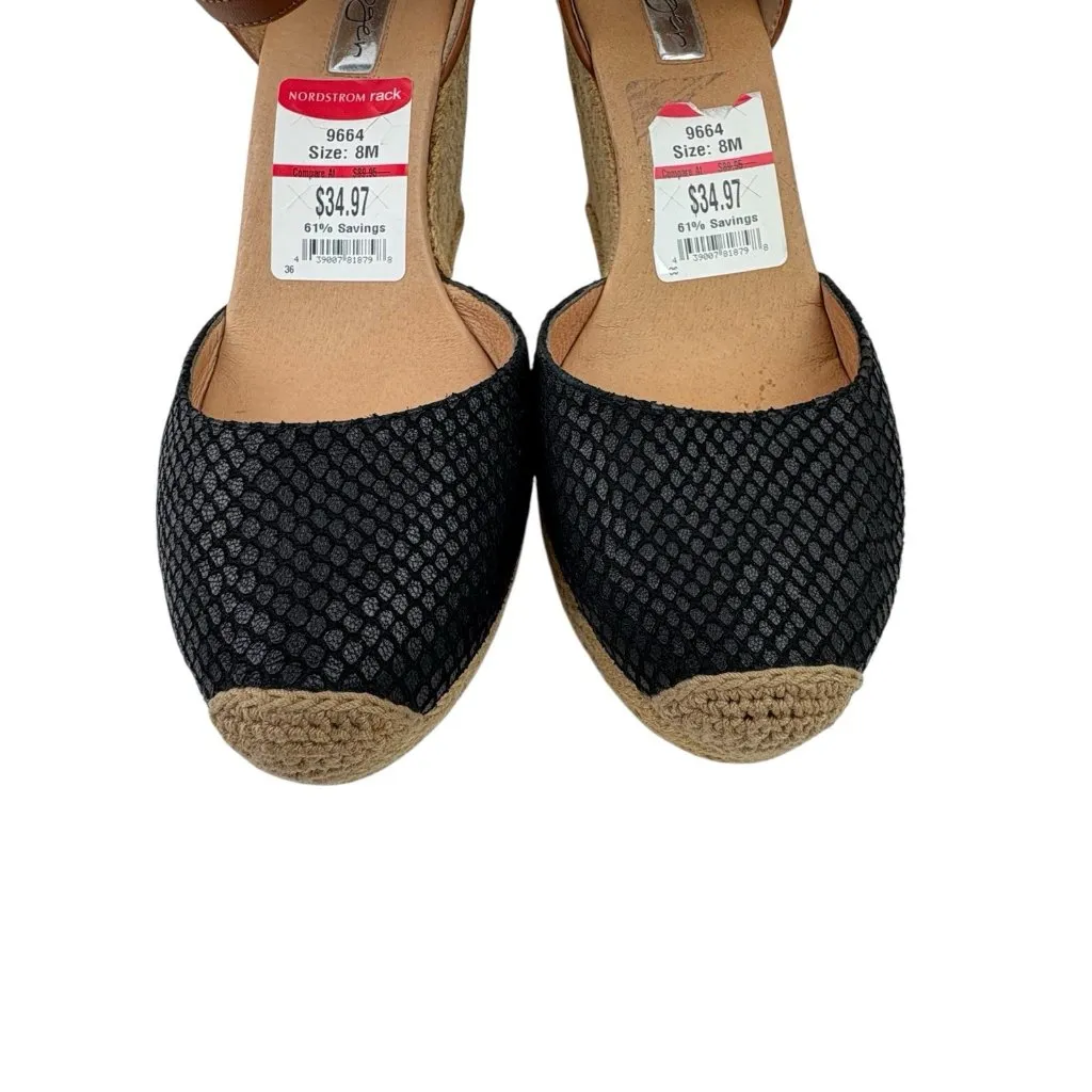 Halogen Espadrille Wedge Sandals Womens Size 8 Black Boho Summer Festival Resort - Image 3