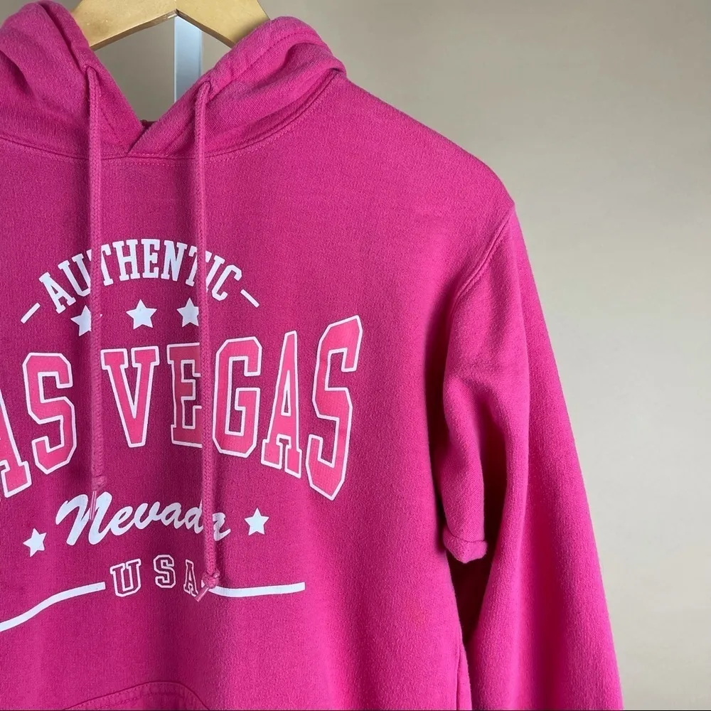 Point Women’s Size Small Hot Pink Las Vegas Nevada Hoodie Sweatshirt Vacation - Image 6
