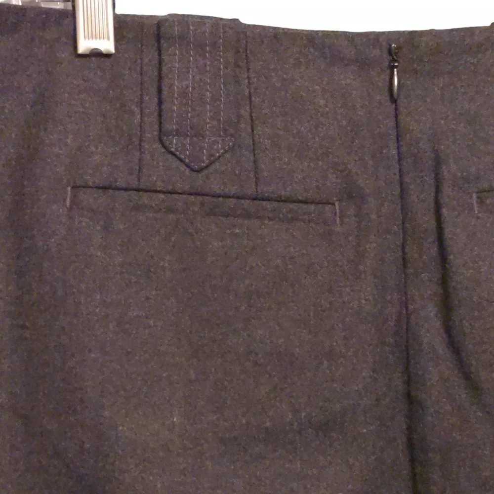 Vince Womens Pencil Skirt Gray Mini Stretch Wool Blend 2 - Image 4