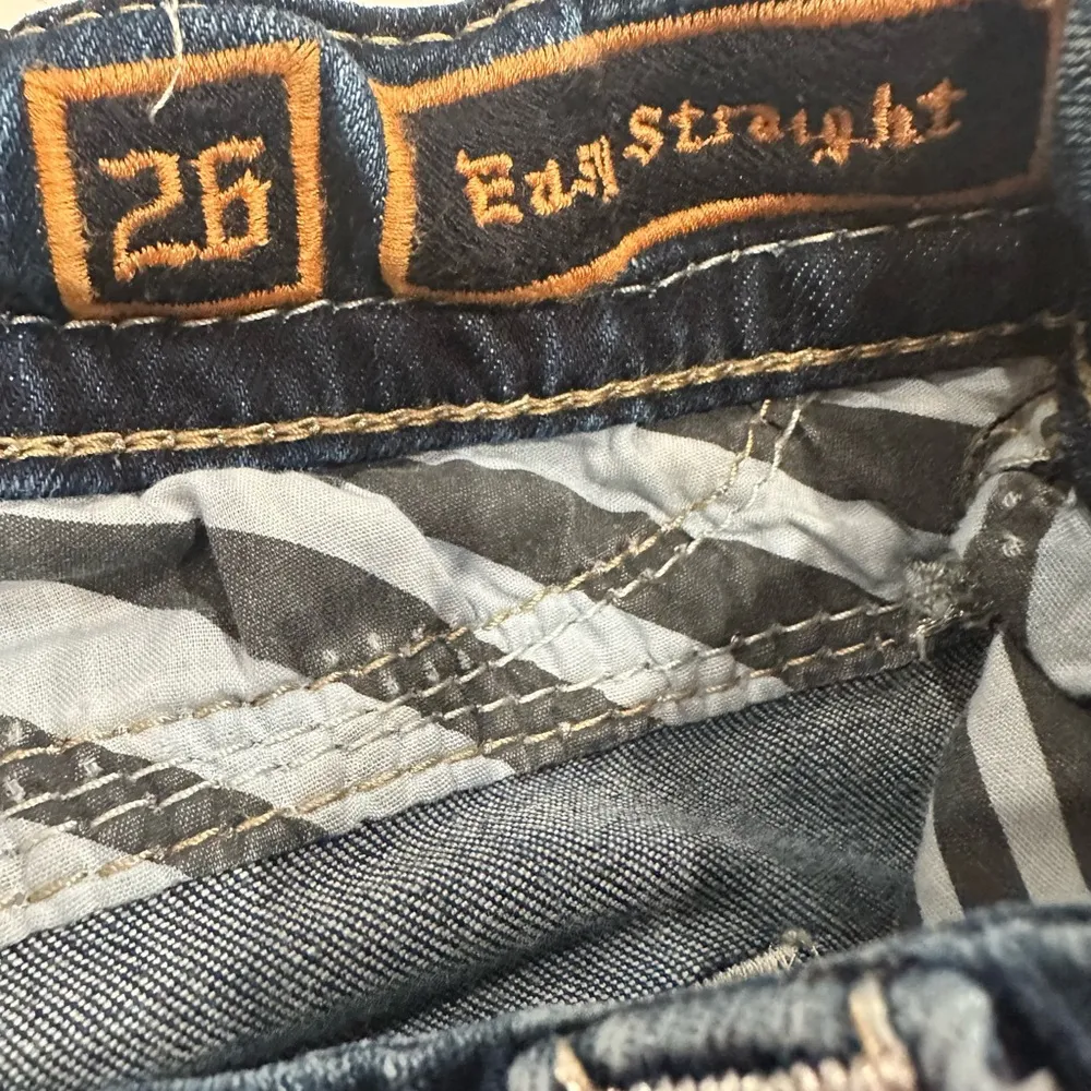 Rock Revival Mertie Easy Straight Stretch Jeans Bling Embellished Size 26 - Image 8