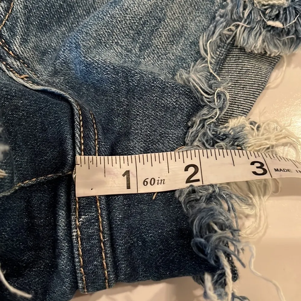 Vervet By Flying Monkey Cutoff Frayed Shorts Size XS Blue - Image 7