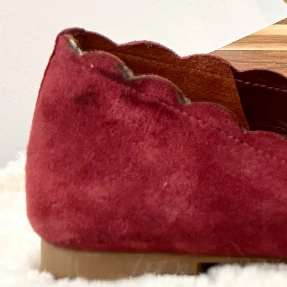 New York Eleni Petaled Ballet Flats in Dark Red Size 8 - Image 13