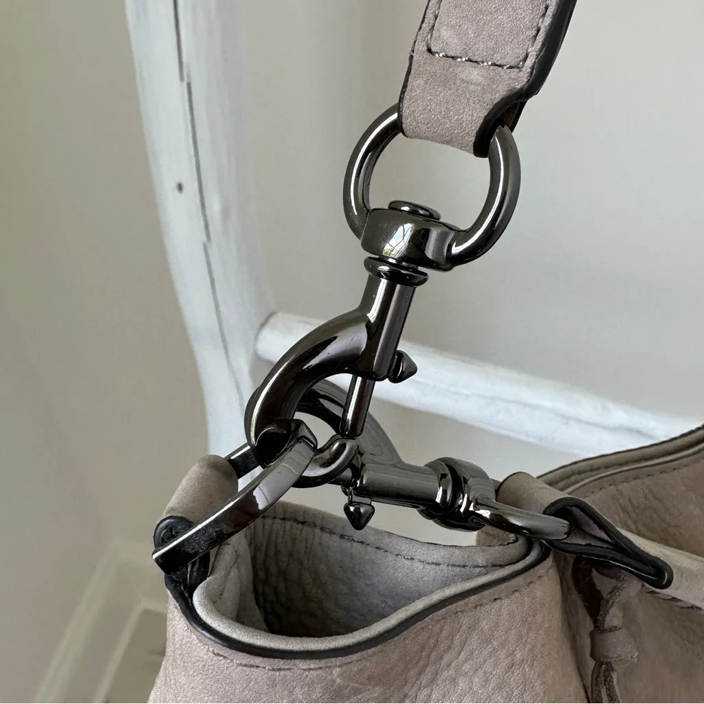 Rebecca Minkoff Gray Hobo Bag Genuine Leather - Image 7