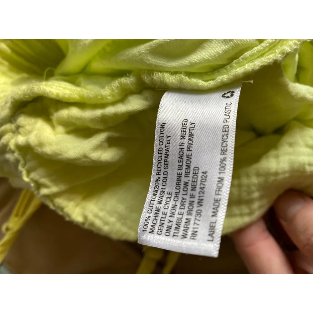 Universal Thread Cotton Gauze Shorts Pale Yellow Natural Fibers Lemon Summer XS - Image 4