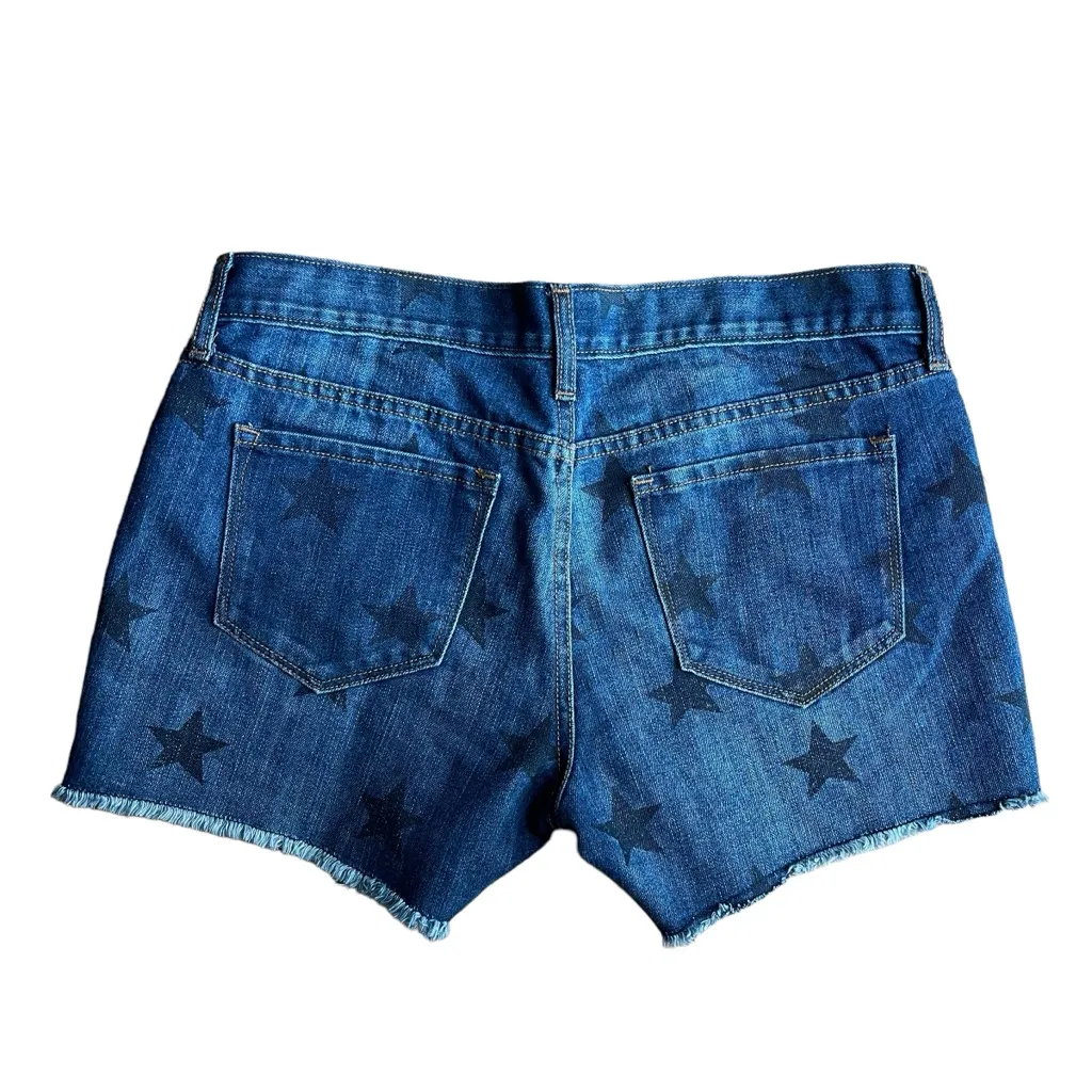 Old Navy The Diva Star Print Denim Raw Edge Shorts 8 - Image 8