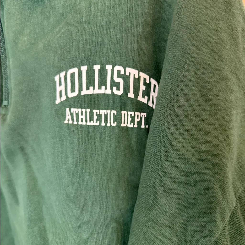 Hollister Forest Green Zip-Up Pullover - Image 2