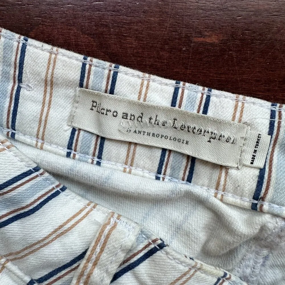ANTHROPOLOGIE Pilcro High Rise Bootcut Striped Denim Jean Jeans Size 25 - Image 10
