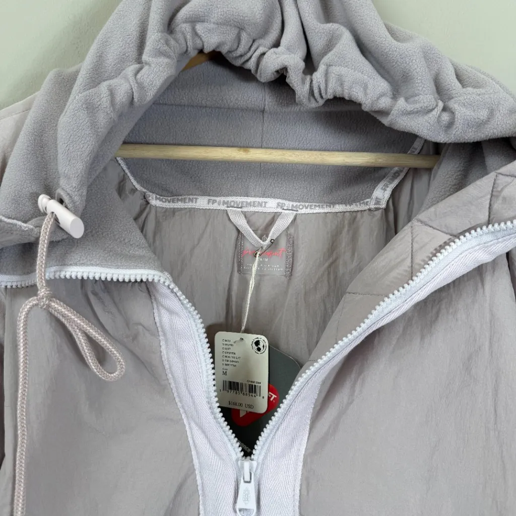 FP Movement Free People In a Pillow Packable Puffer Pullover Medium Oyster NWT Purple - Image 9