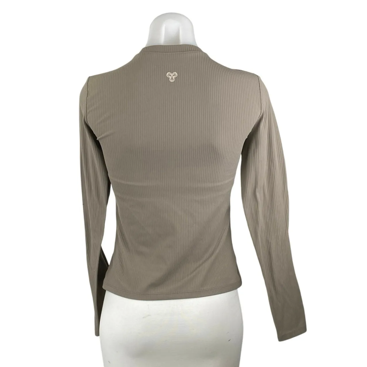 Aritzia TNA Action Women's Olive Green Long Sleeve Activewear Tee T-shirt Top S - Image 3
