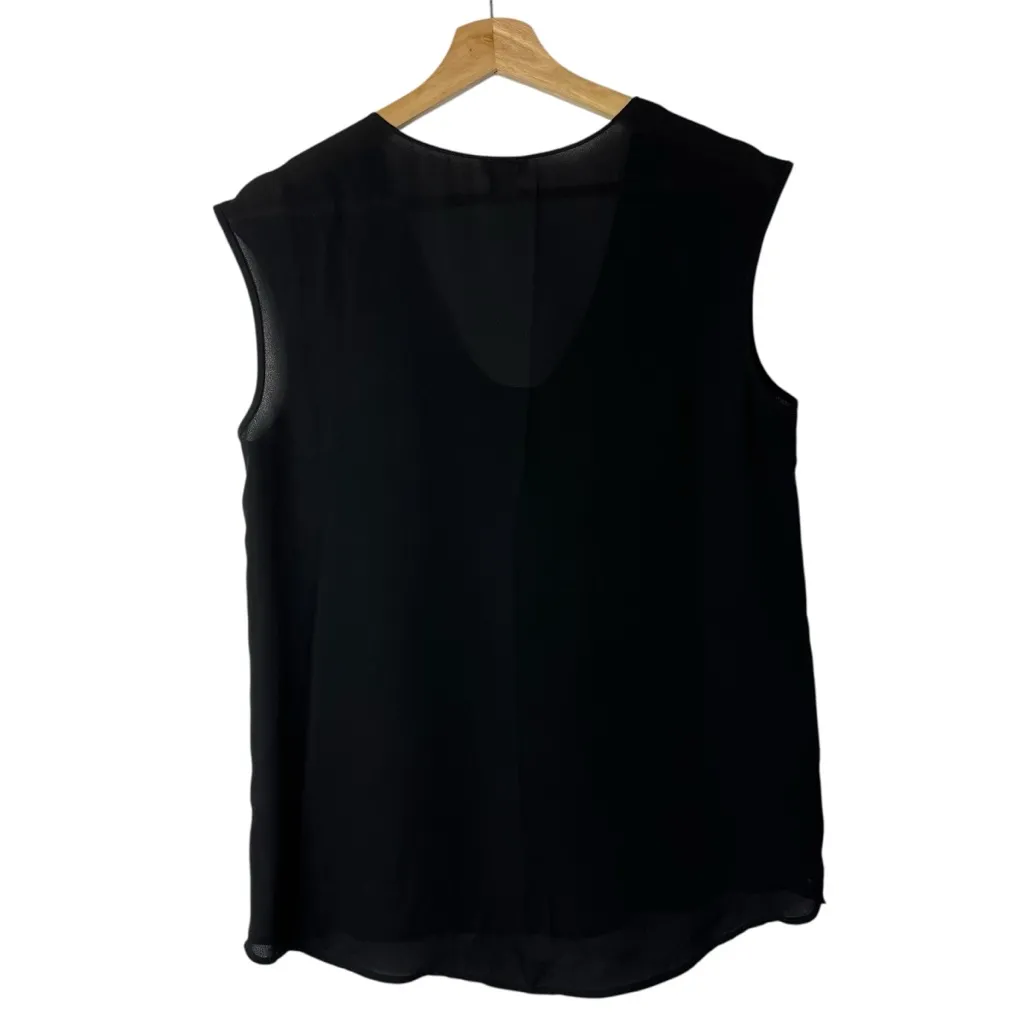 J. Crew Black Scoop V Neck Sleeveless Blouse 4 - Image 2