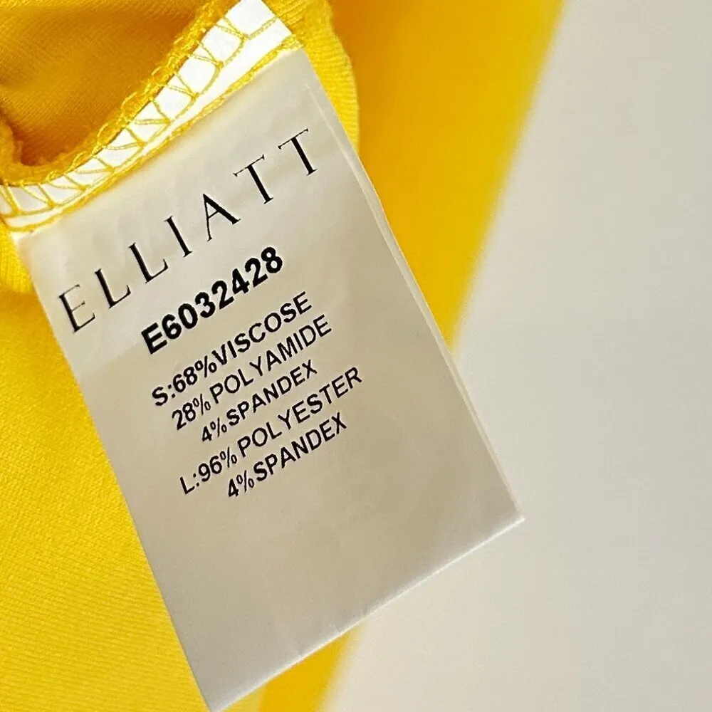 ELLIATT Tuning Halter Neck Column Gown in Yellow Size Medium - Image 14