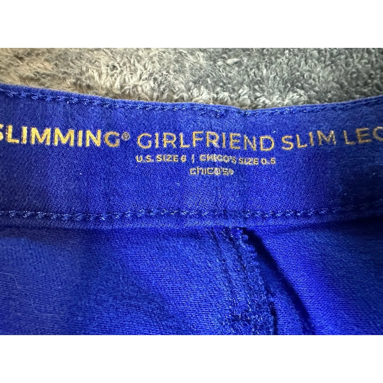 Chico's So Slimming Girlfriend Crop Slim Fit Jeans Women's Blue US 6 - Image 5