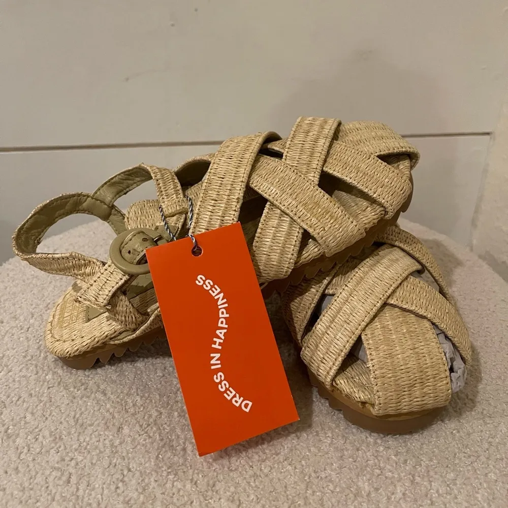 Farm Rio Synthetic Raffia Zigzag sandals - Image 6