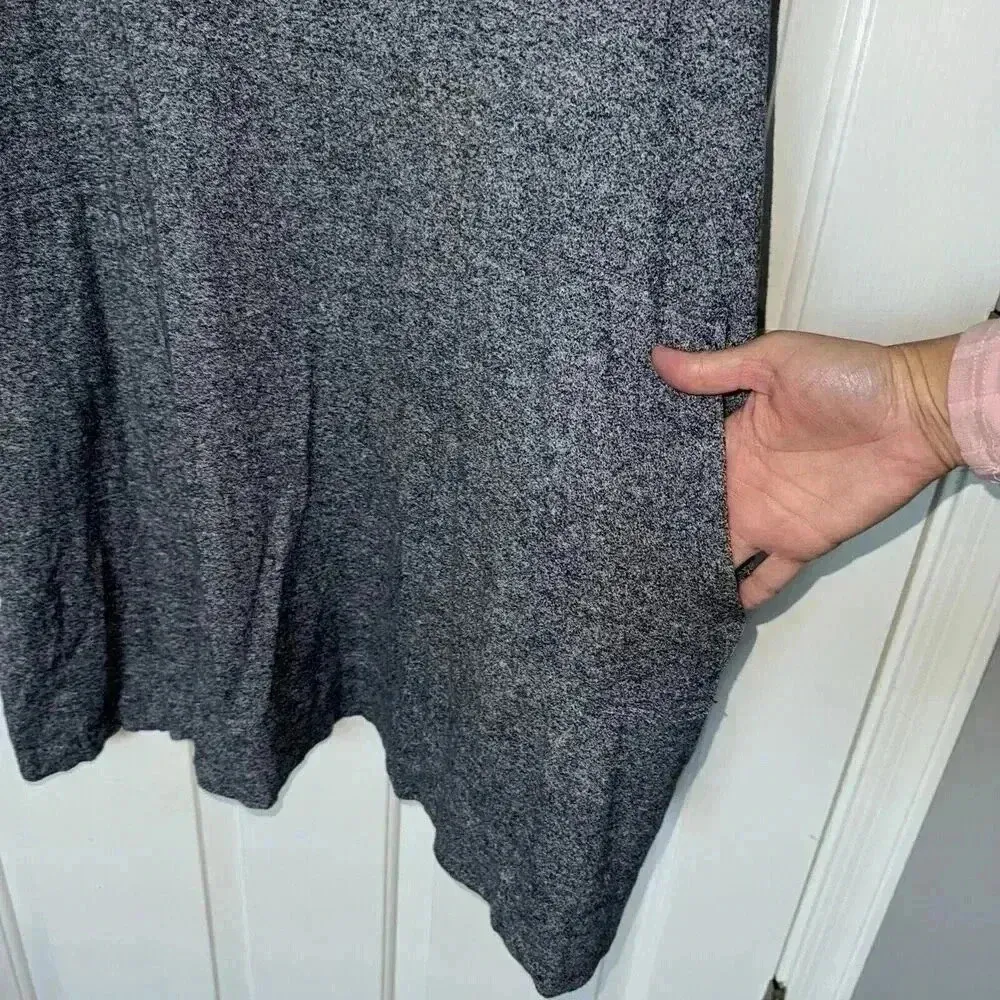 Eileen Fisher Heather Gray Organic Cotton Hemp Dress Oversized Boxy Woman Size S - Image 4