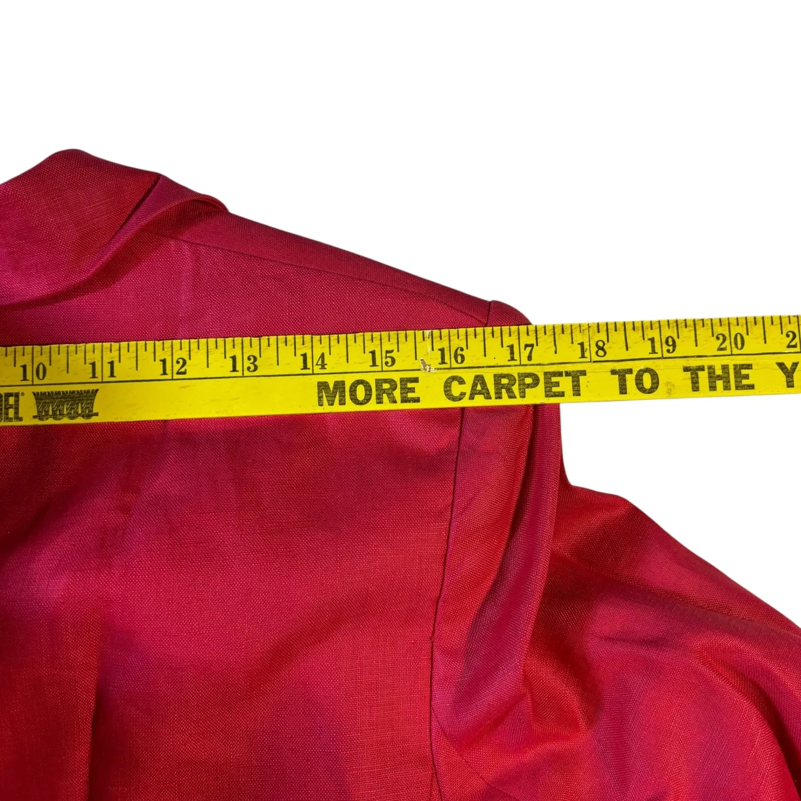 Classiques Entier‎ Petites Med Red Linen Blazer Jacket Business Single Button - Image 8