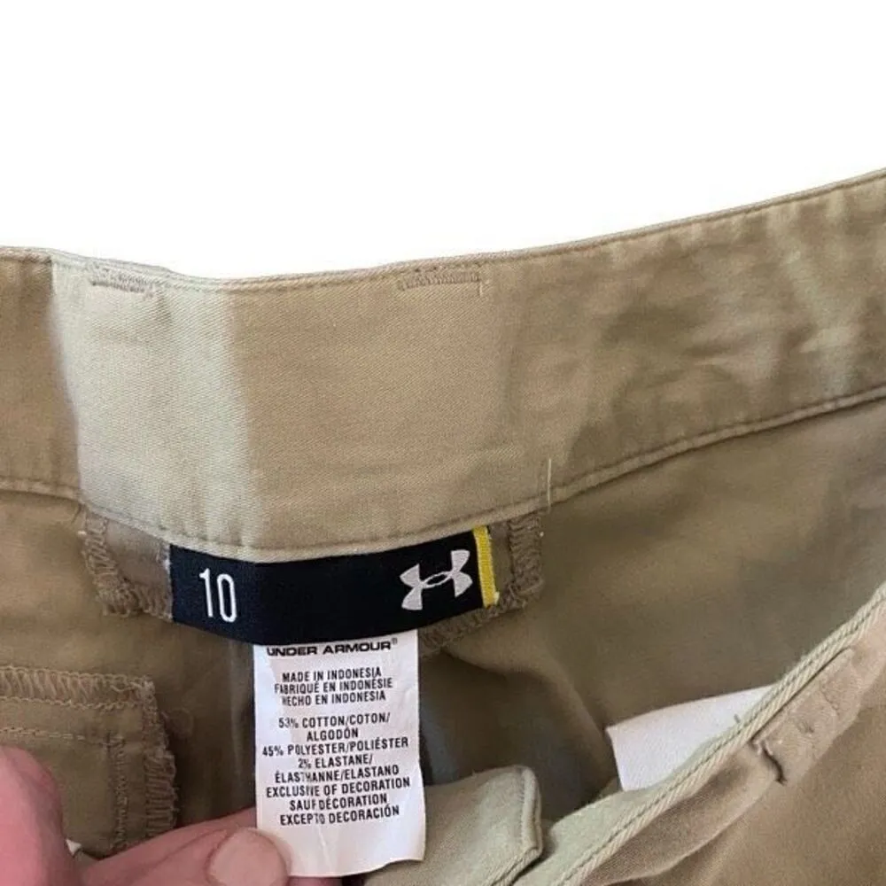 Under Armour shorts tan and purple size 10 - Image 2