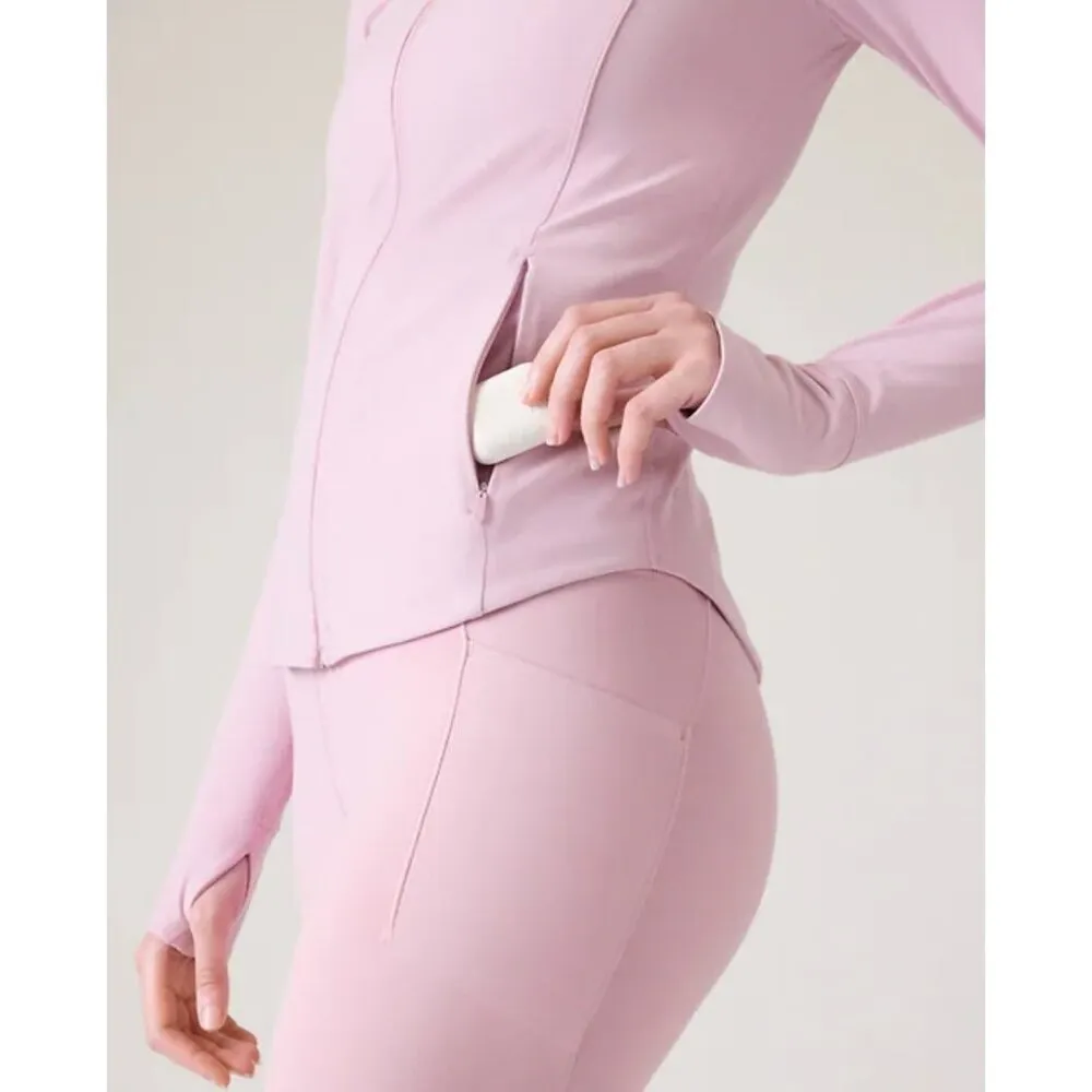 New Athleta 1X Salutation Jacket Begonia Pink Plus Size 1X - Image 5