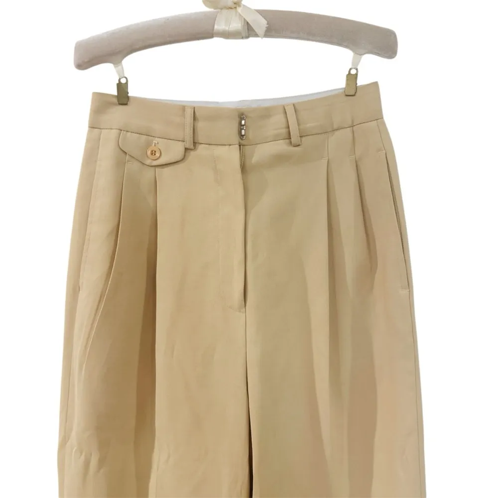 The Frankie Shop Butter Yellow high waisted Pleated Trouser Size XS EUC - Image 4