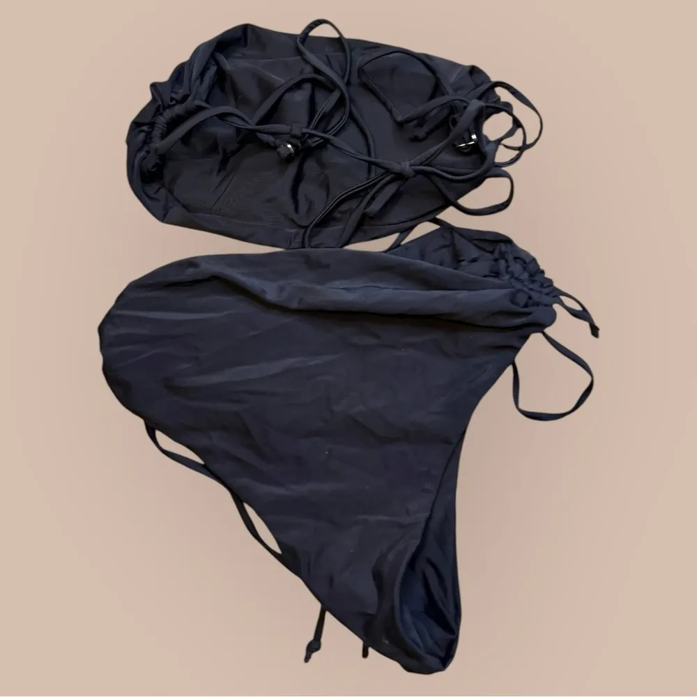 Black Ruched Bikini Set | Size M - Image 5