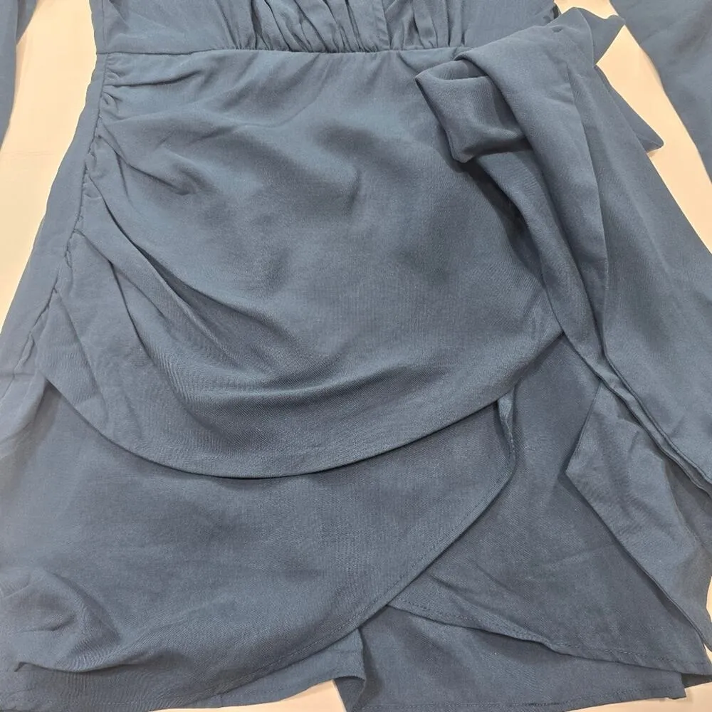 L'Academie The Lorriana Mini Dress in Navy Blue XS - Image 4