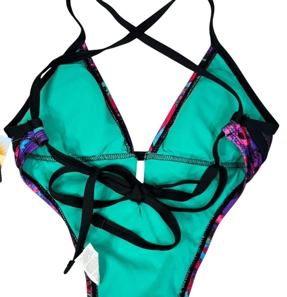 Dolfin Bellas Small Mystik Monokini Swimsuit UPF 50 Padded Criss Cross Tie Strap - Image 5