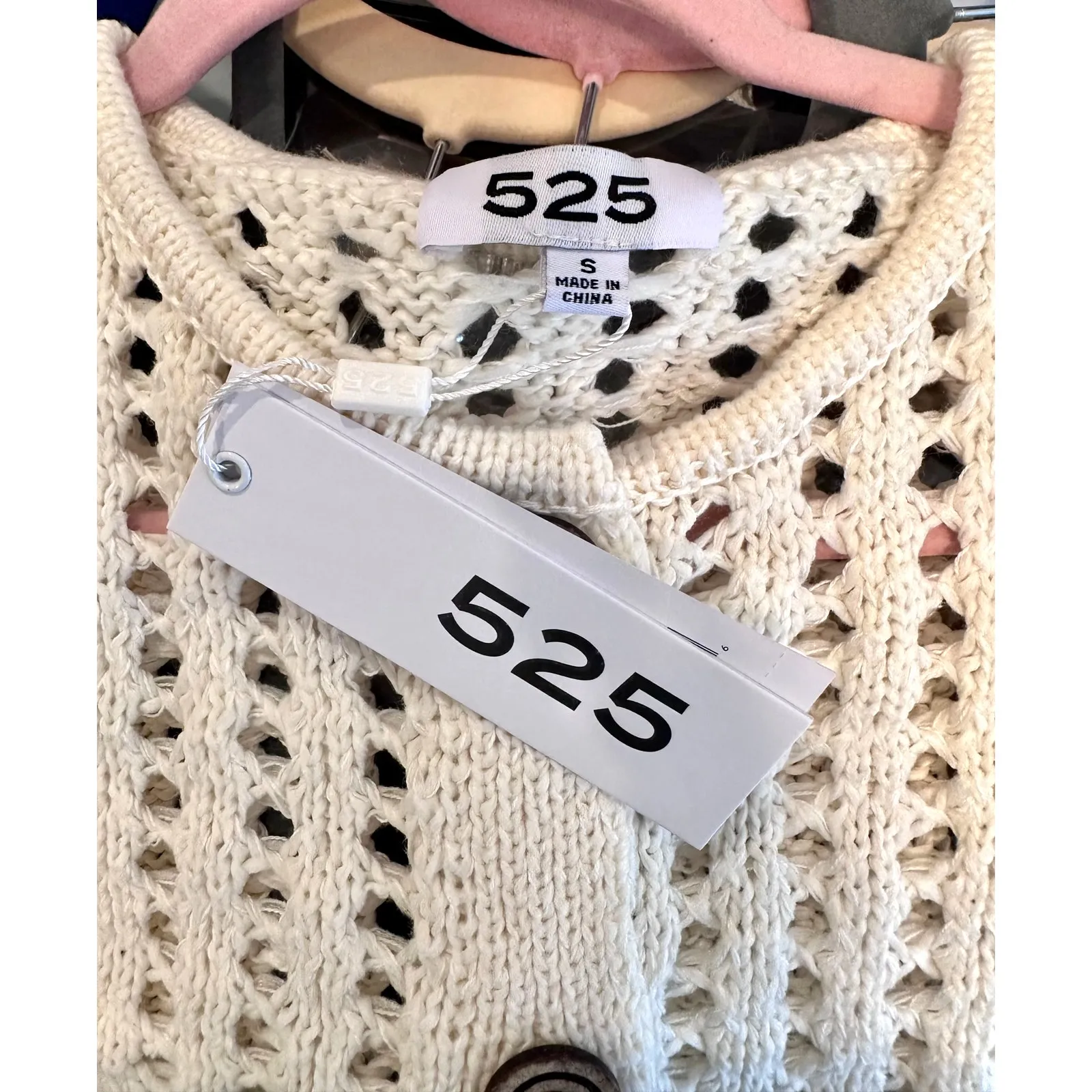 525 America Adele Cropped Short Sleeves Cardi Chalk size S Brown - Image 13